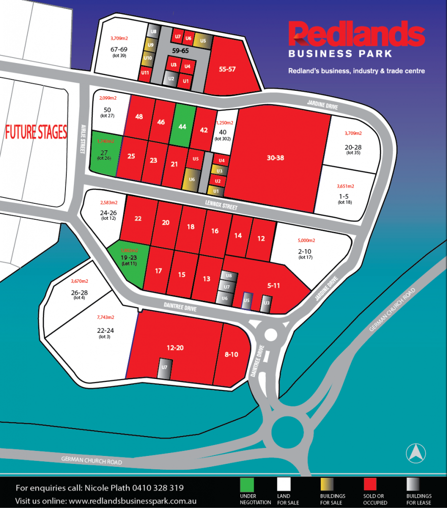 For Sale/Lease Map Redlands Business Park